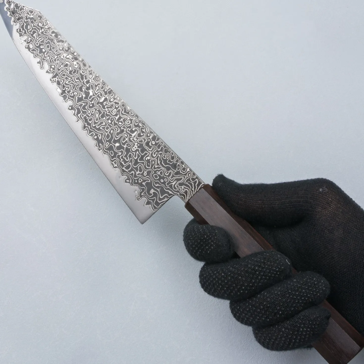 Hatsukokoro Ryuhyo Kurozome SG2 Damast Kiritsuke 21 cm