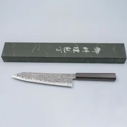 Hatsukokoro Ryuhyo Kurozome SG2 Damast Kiritsuke 21 cm
