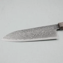 Hatsukokoro Ryuhyo Kurozome SG2 Damast Birch Santoku 18 cm