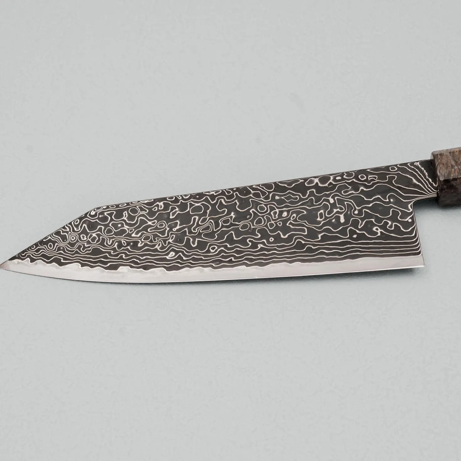 Hatsukokoro Ryuhyo Kurozome SG2 Damast Birch Bunka 18 cm