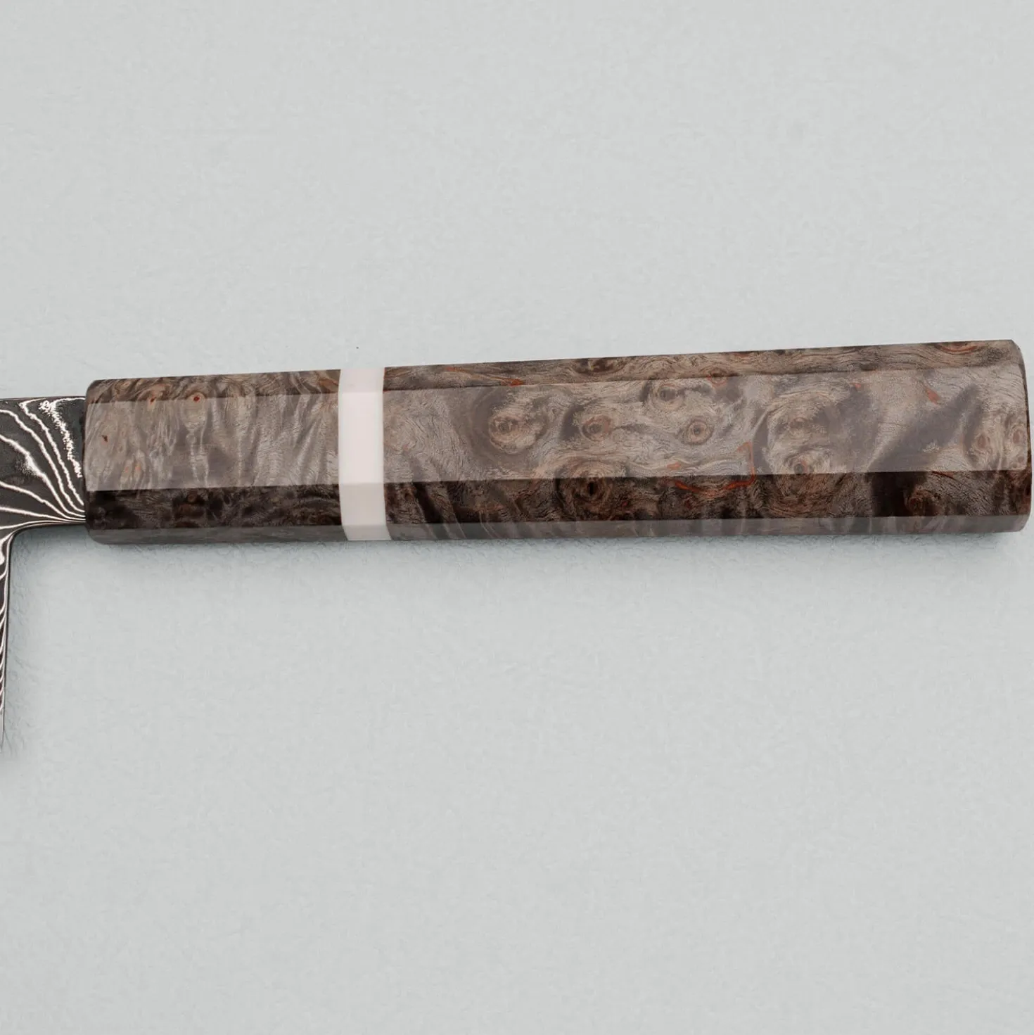 Hatsukokoro Ryuhyo Kurozome SG2 Damast Birch Bunka 18 cm
