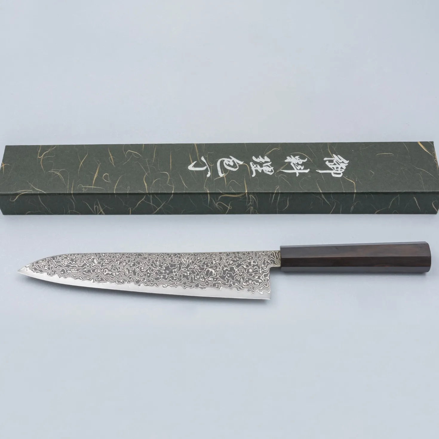 Hatsukokoro Ryuhyo Kurozome SG2 Damast Gyuto 24 cm