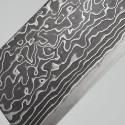 Hatsukokoro Ryuhyo Kurozome SG2 Damast Curved Ebony Santoku 17.5 cm
