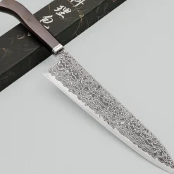 Hatsukokoro Ryuhyo Kurozome SG2 Damast Curved Ebony Gyuto 24 cm