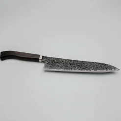 Hatsukokoro Ryuhyo Kurozome SG2 Damast Curved Ebony Gyuto 21 cm
