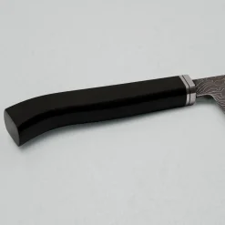 Hatsukokoro Ryuhyo Kurozome SG2 Damast Curved Ebony Bunka 18 cm