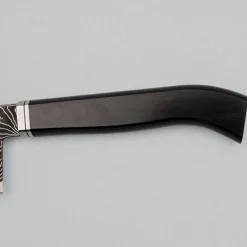Hatsukokoro Ryuhyo Kurozome SG2 Damast Curved Ebony Bunka 18 cm