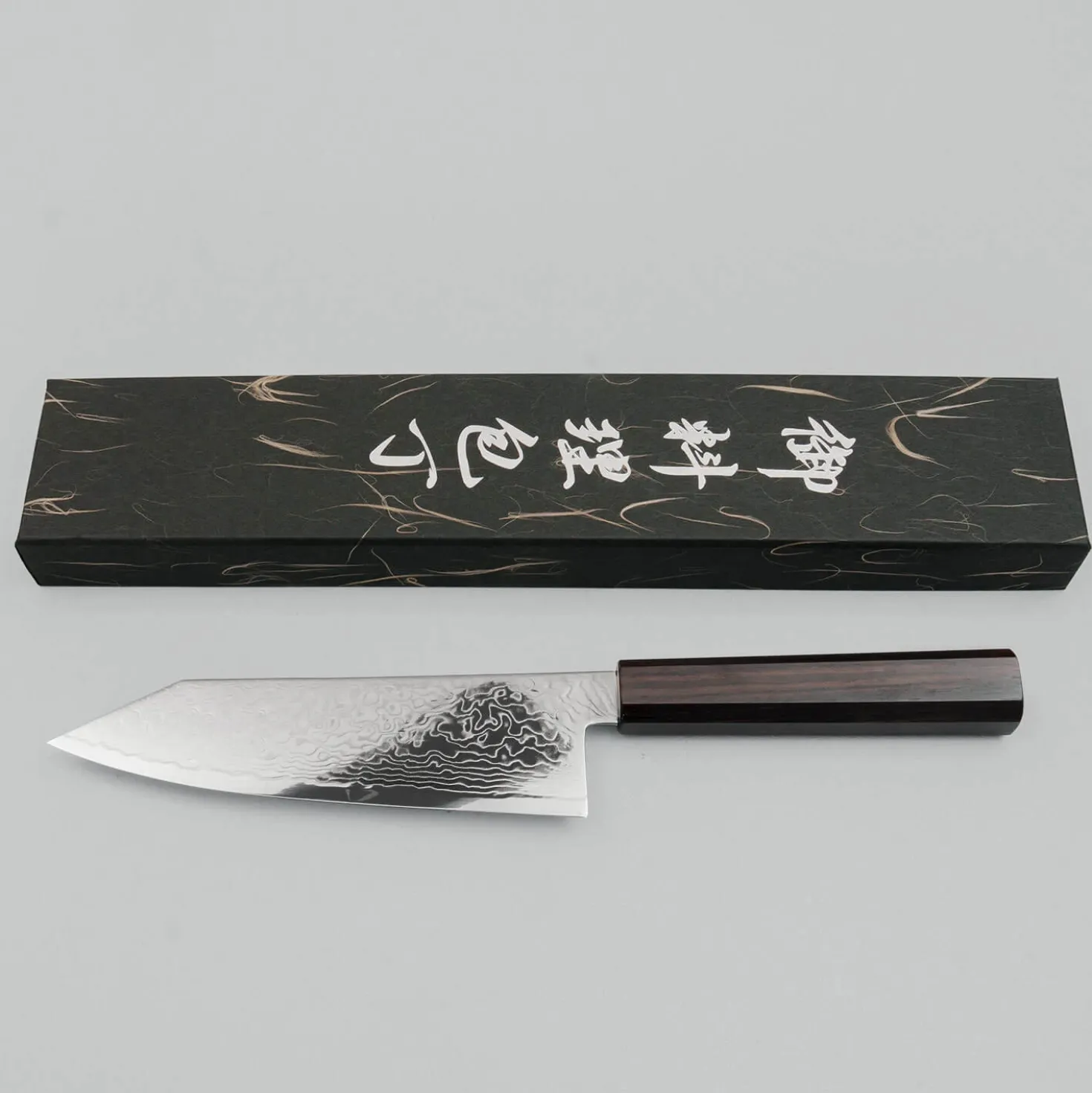 Hatsukokoro Ryuhyo SG2 Damast Ebony Bunka 18 cm