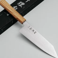 Hatsukokoro Ryuhyo SG2 Damast Olive Bunka 18 cm