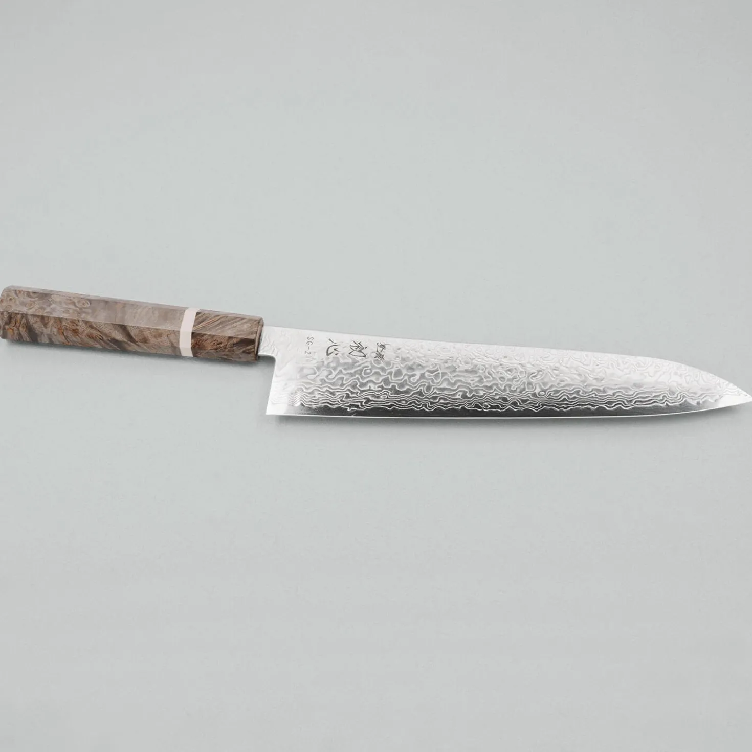 Hatsukokoro Ryuhyo SG2 Damast Birch Gyuto 24 cm