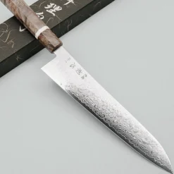 Hatsukokoro Ryuhyo SG2 Damast Birch Gyuto 24 cm