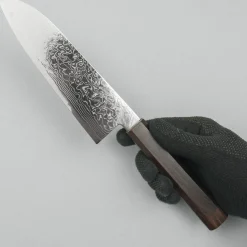 Hatsukokoro Ryuhyo SG2 Damast Ebony Santoku 18 cm