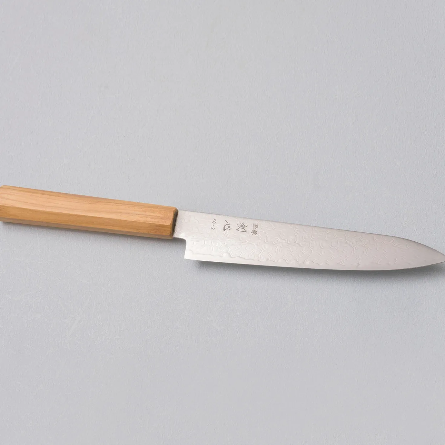 Hatsukokoro Ryuhyo SG2 Damast Olive Petty 15 cm