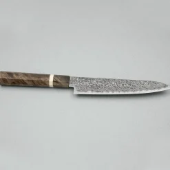 Hatsukokoro Ryuhyo SG2 Damast Kurozome Birch Petty 15 cm