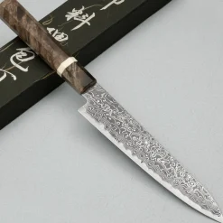 Hatsukokoro Ryuhyo SG2 Damast Kurozome Birch Petty 15 cm