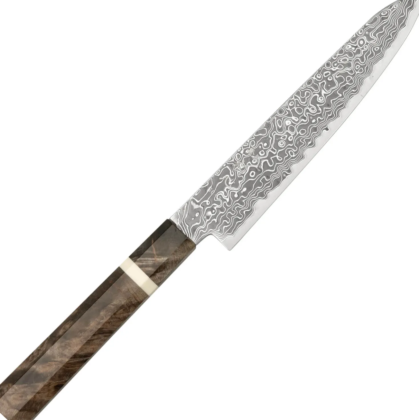 Hatsukokoro Ryuhyo SG2 Damast Kurozome Birch Petty 15 cm