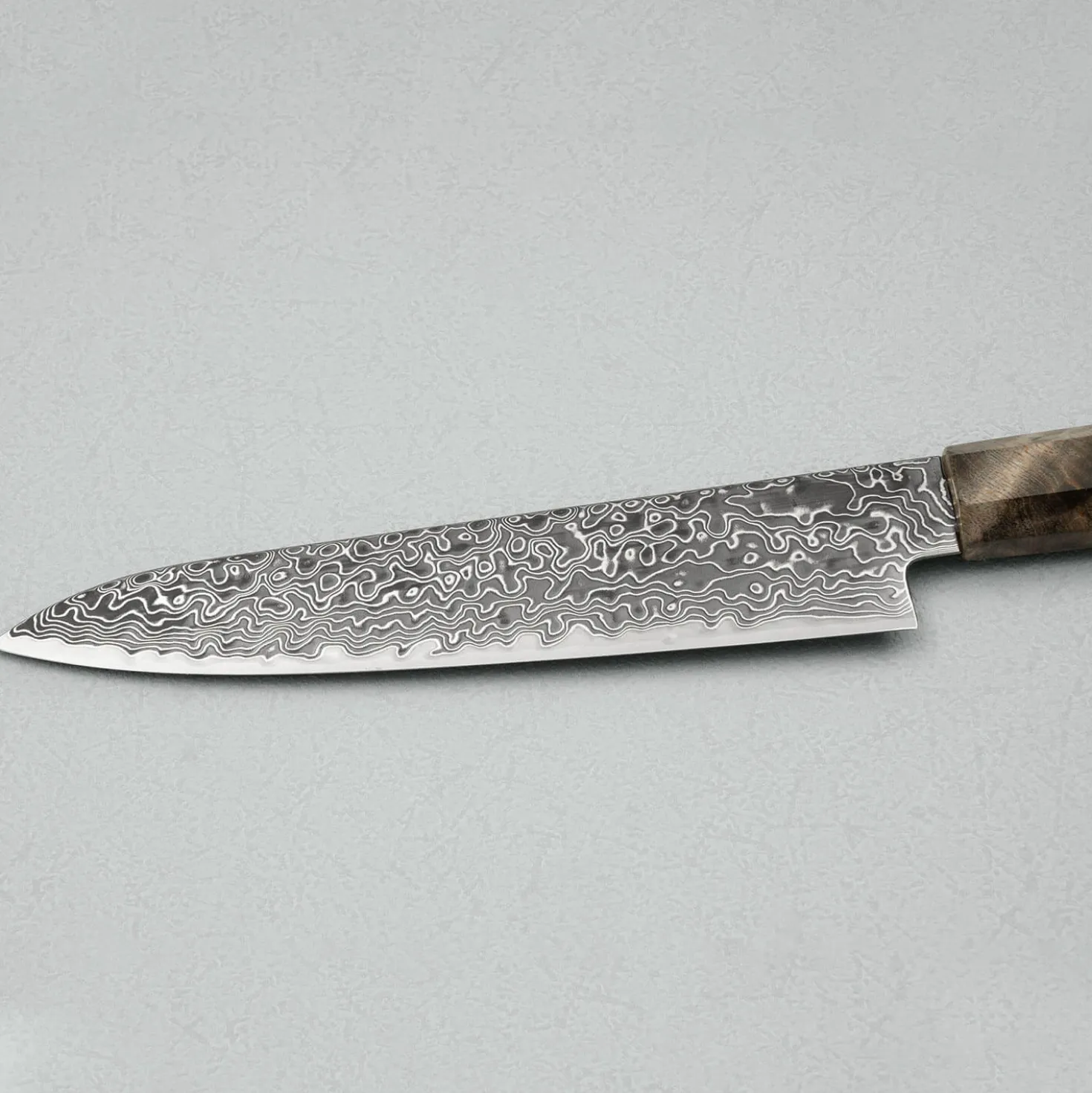 Hatsukokoro Ryuhyo SG2 Damast Kurozome Birch Petty 15 cm