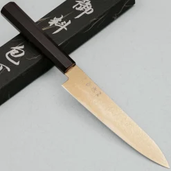 Hatsukokoro Ryuhyo SG2 Damast Ebony Gold Coating Petty 15 cm
