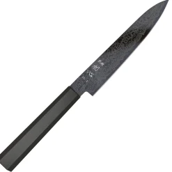 Hatsukokoro Ryuhyo SG2 Damast Ebony Black Coating Petty 15 cm