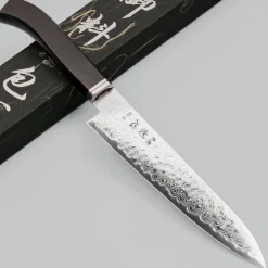 Hatsukokoro Ryuhyo SG2 Damast Curved Ebony Petty 15 cm