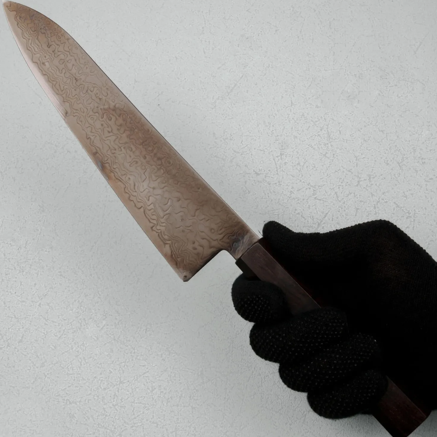 Hatsukokoro Ryuhyo SG2 Damast Ebony Black Coating Gyuto 21 cm