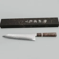 Hatsukokoro Ryuhyo SG2 Damast Birch Kiritsuke Gyuto 24 cm