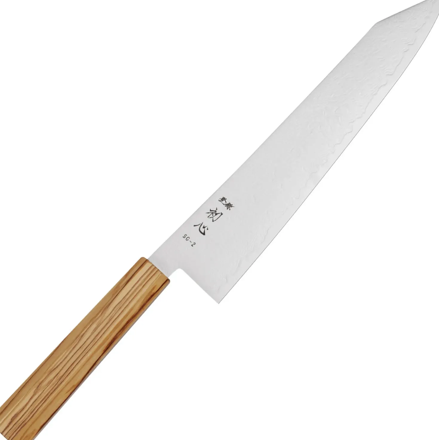 Hatsukokoro Ryuhyo SG2 Damast Olive Kiritsuke Gyuto 24 cm