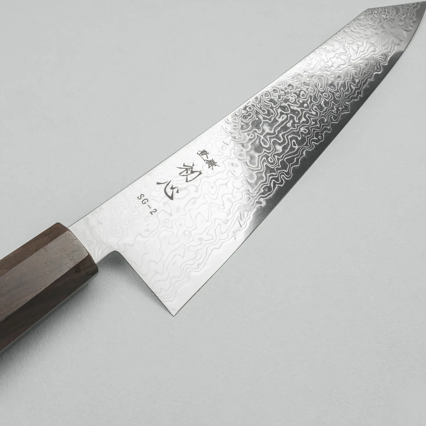 Hatsukokoro Ryuhyo SG2 Damast Ebony Kiritsuke Gyuto 24 cm