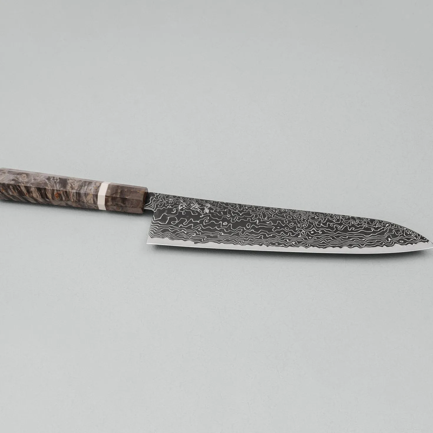 Hatsukokoro Ryuhyo SG2 Damast Kurozome Birch Gyuto 24 cm