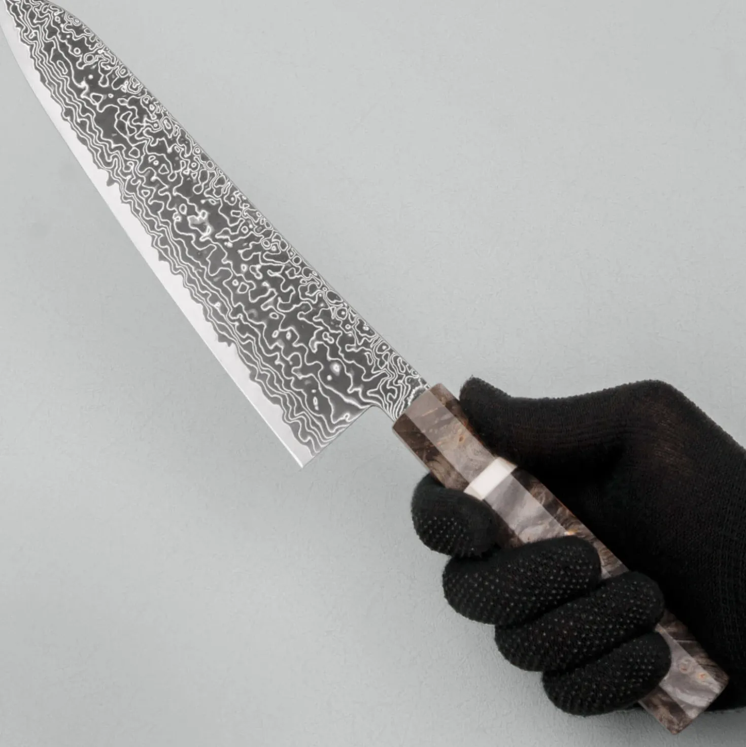 Hatsukokoro Ryuhyo SG2 Damast Kurozome Birch Gyuto 24 cm
