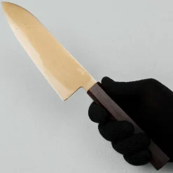 Hatsukokoro Ryuhyo SG2 Damast Ebony Gold Coating Santoku 18 cm