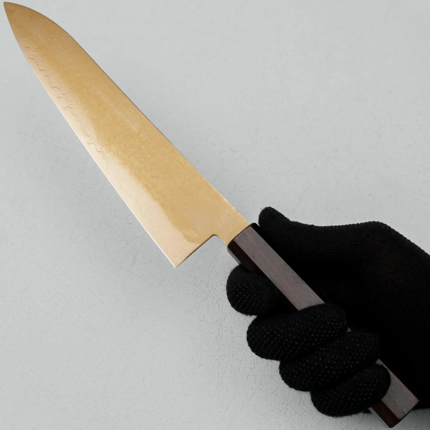 Hatsukokoro Ryuhyo SG2 Damast Ebony Gold Coating Gyuto 21 cm