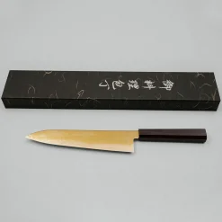 Hatsukokoro Ryuhyo SG2 Damast Ebony Gold Coating Gyuto 21 cm