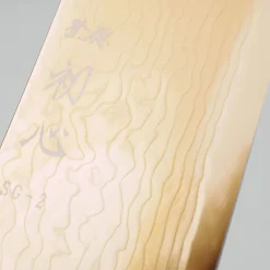 Hatsukokoro Ryuhyo SG2 Damast Ebony Gold Coating Bunka 18 cm