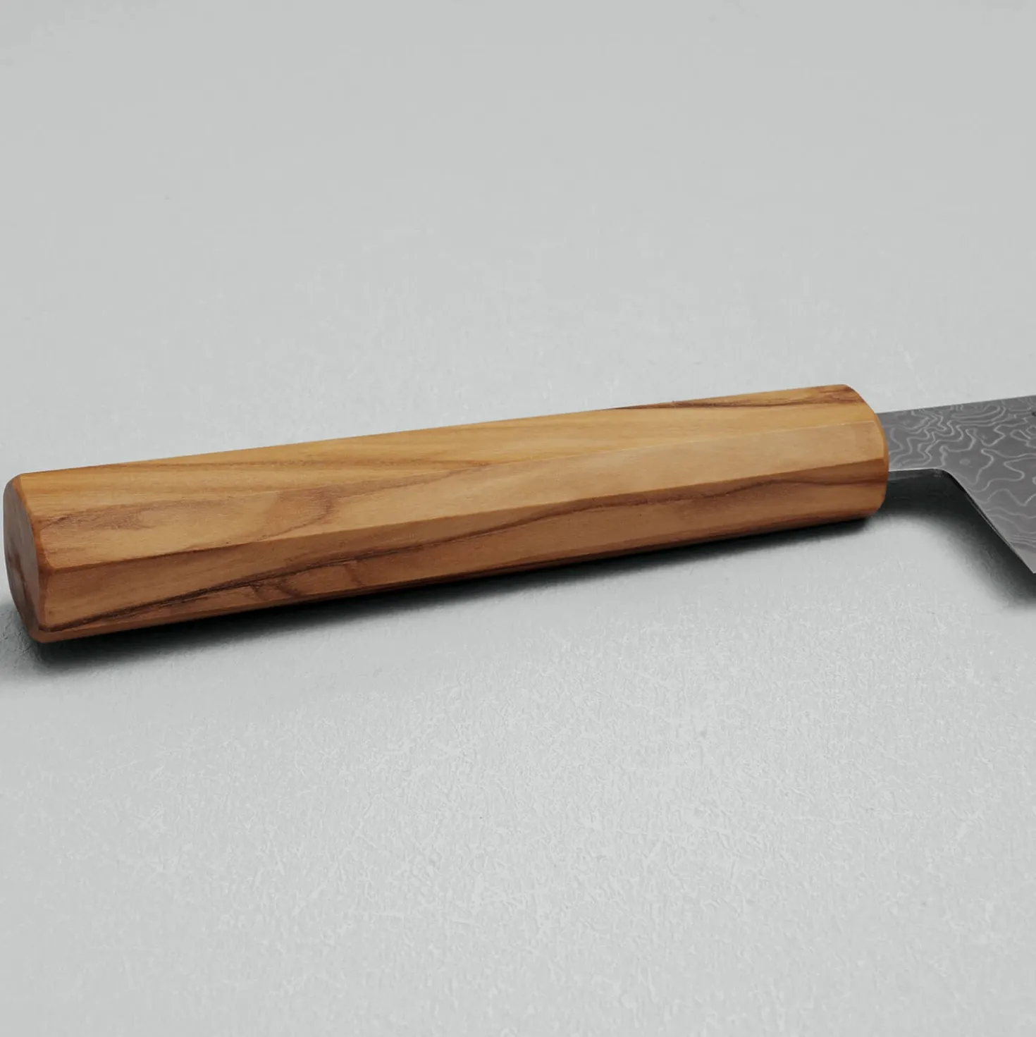 Hatsukokoro Ryuhyo SG2 Damast Olive Kiritsuke Gyuto 21 cm
