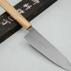 Hatsukokoro Ryuhyo SG2 Damast Olive Black Coating Santoku 18 cm
