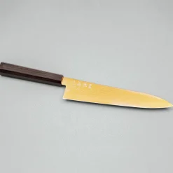 Hatsukokoro Ryuhyo SG2 Damast Ebony Brown Coating Gyuto 21 cm