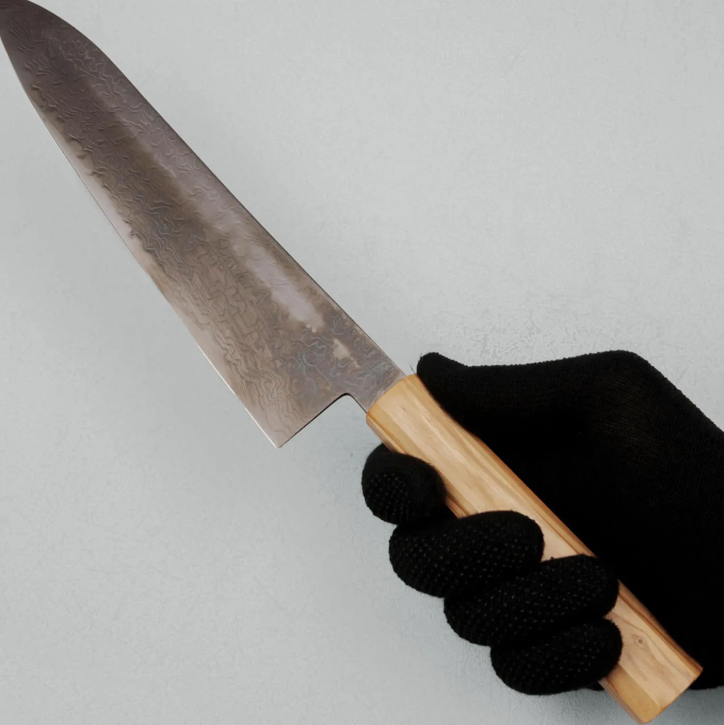 Hatsukokoro Ryuhyo SG2 Damast Olive Black Coating Gyuto 21 cm