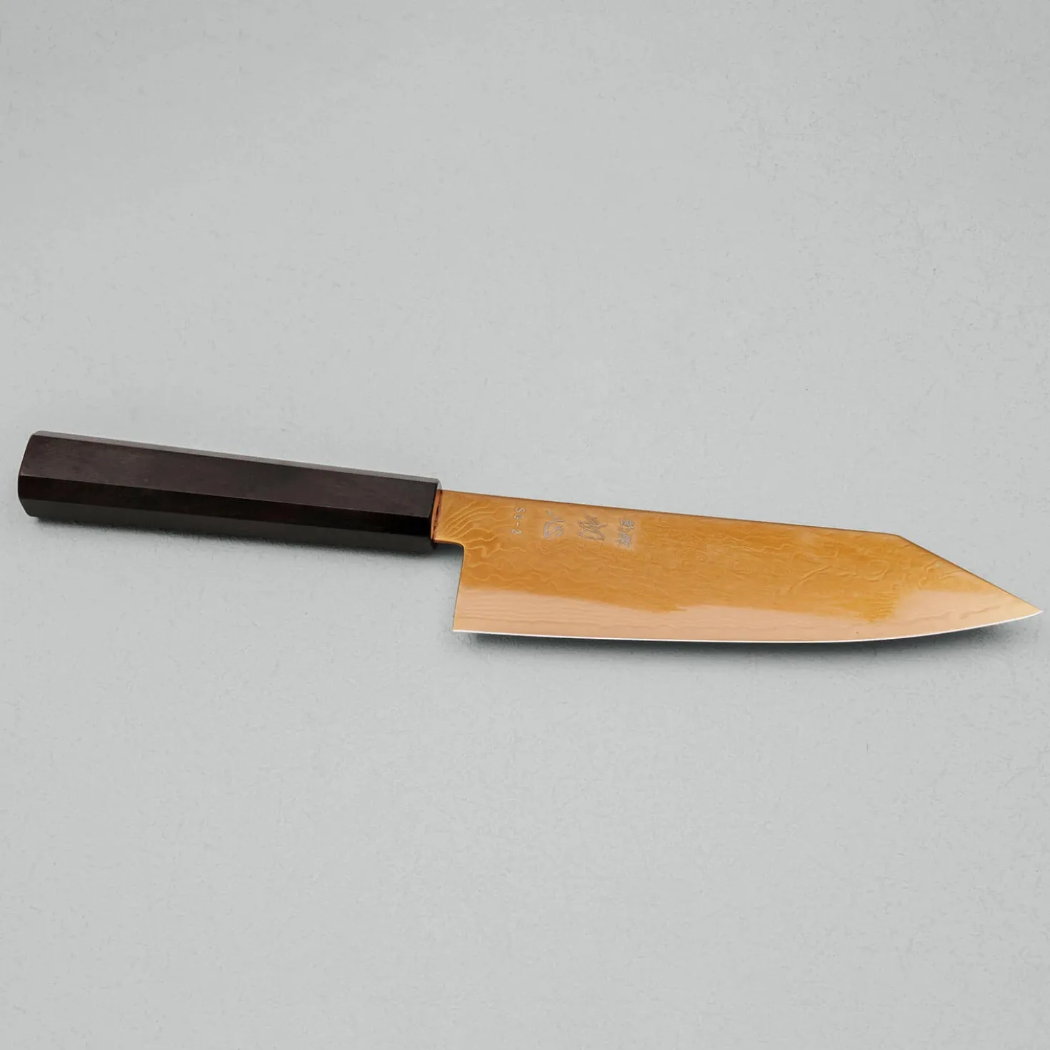 Hatsukokoro Ryuhyo SG2 Damast Ebony Brown Coating Bunka 18 cm