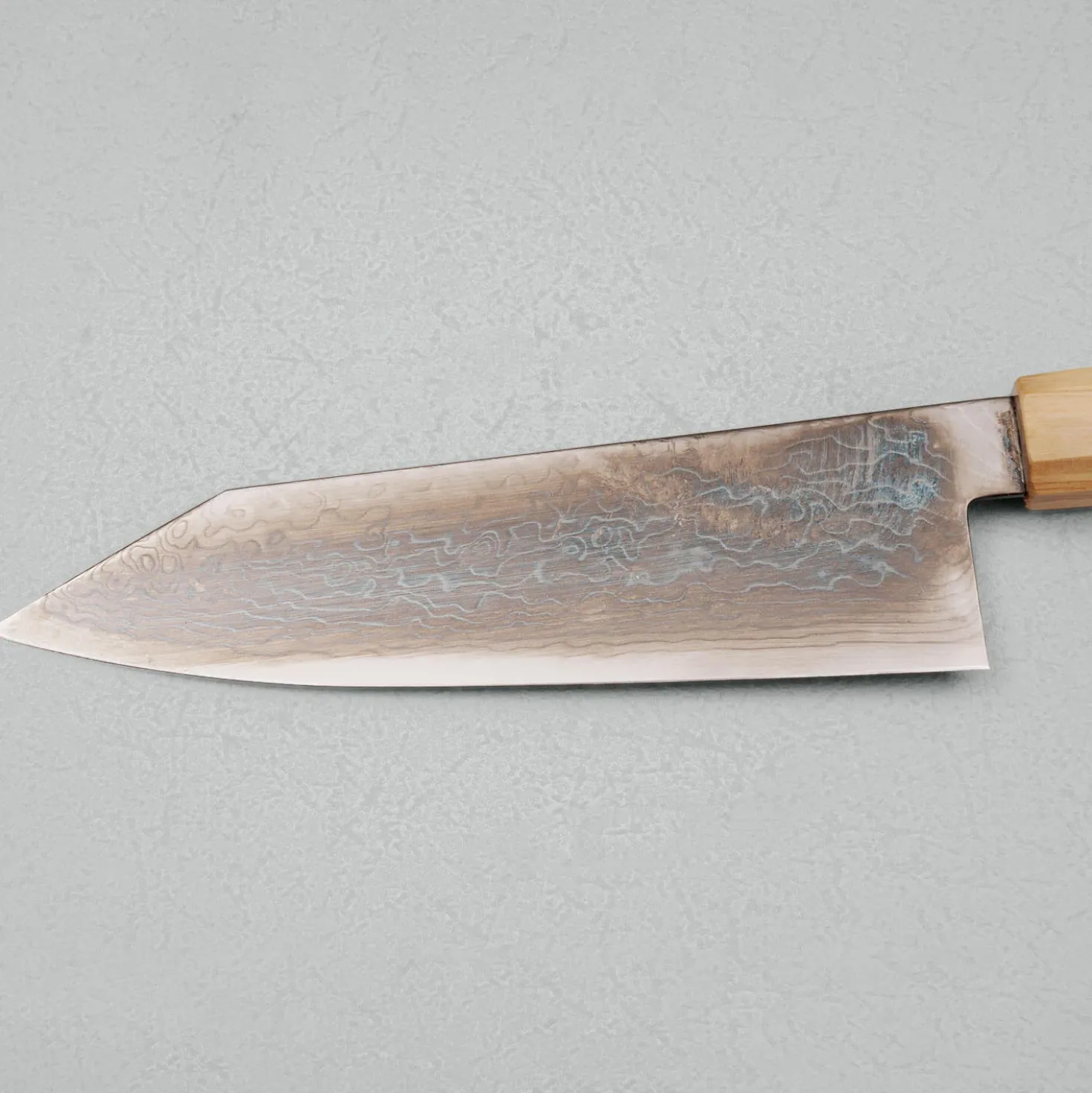 Hatsukokoro Ryuhyo SG2 Damast Olive Black Coating Bunka 18 cm