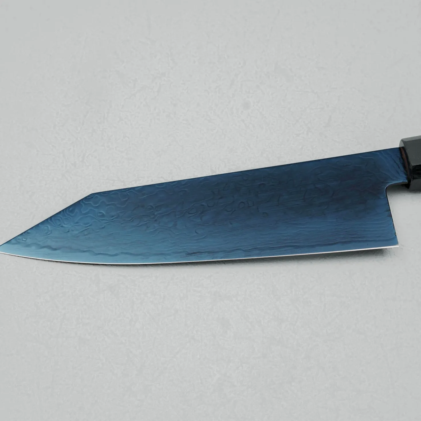 Hatsukokoro Ryuhyo SG2 Damast Ebony Blue Coating Bunka 18 cm
