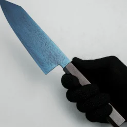 Hatsukokoro Ryuhyo SG2 Damast Ebony Blue Coating Bunka 18 cm