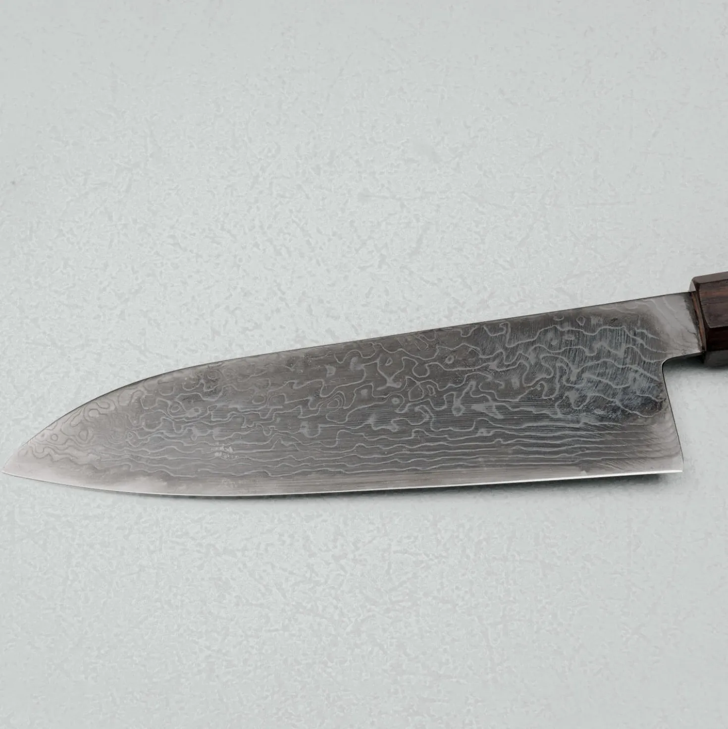 Hatsukokoro Ryuhyo SG2 Damast Ebony Black Coating Santoku 18 cm