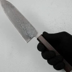 Hatsukokoro Ryuhyo SG2 Damast Ebony Black Coating Santoku 18 cm