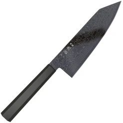 Hatsukokoro Ryuhyo SG2 Damast Ebony Black Coating Bunka 18 cm
