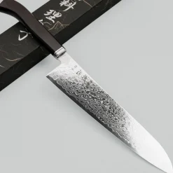 Hatsukokoro Ryuhyo SG2 Damast Curved Ebony Gyuto 24 cm