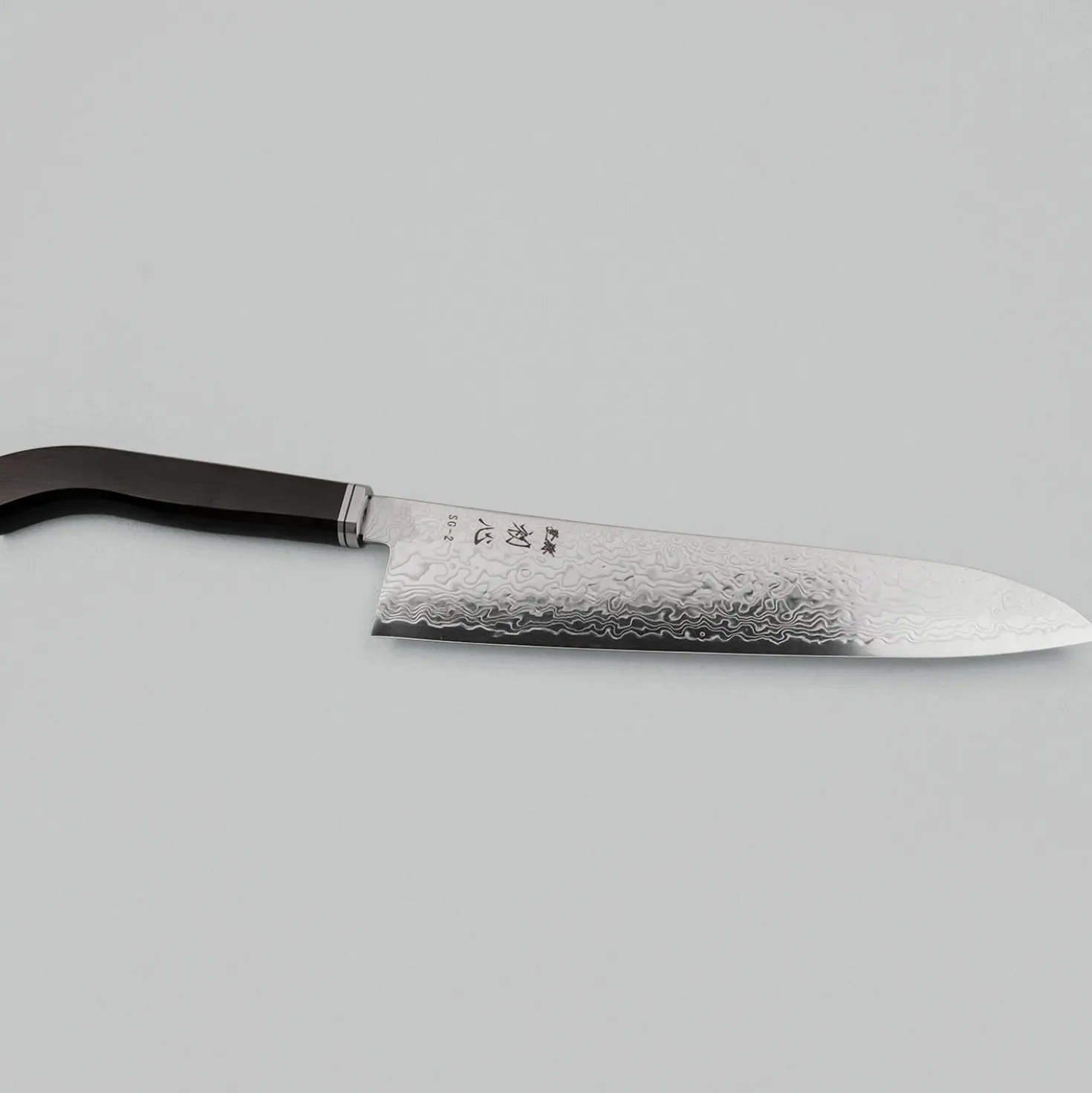 Hatsukokoro Ryuhyo SG2 Damast Curved Ebony Gyuto 24 cm