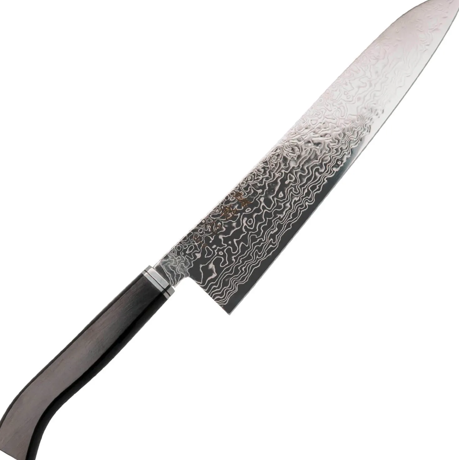 Hatsukokoro Ryuhyo SG2 Damast Curved Ebony Gyuto 24 cm