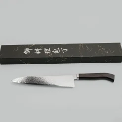 Hatsukokoro Ryuhyo SG2 Damast Curved Ebony Gyuto 21 cm