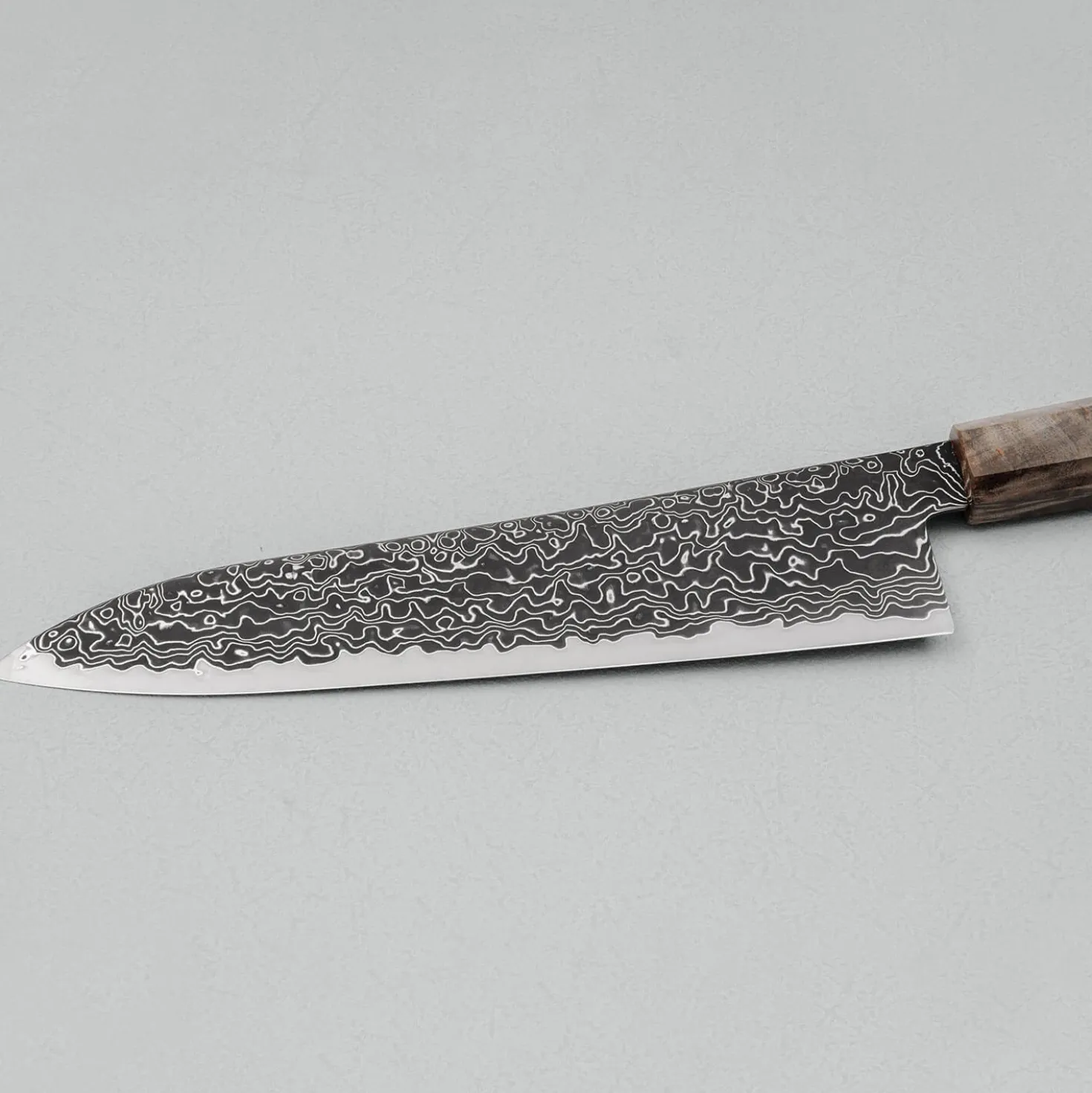 Hatsukokoro Ryuhyo SG2 Kurozome Damast Birch Gyuto 21 cm
